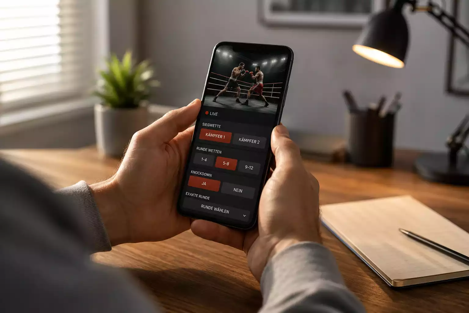 Mobile App für Boxen Live Wetten mit integriertem Live-Stream und schnellen Quoten-Updates