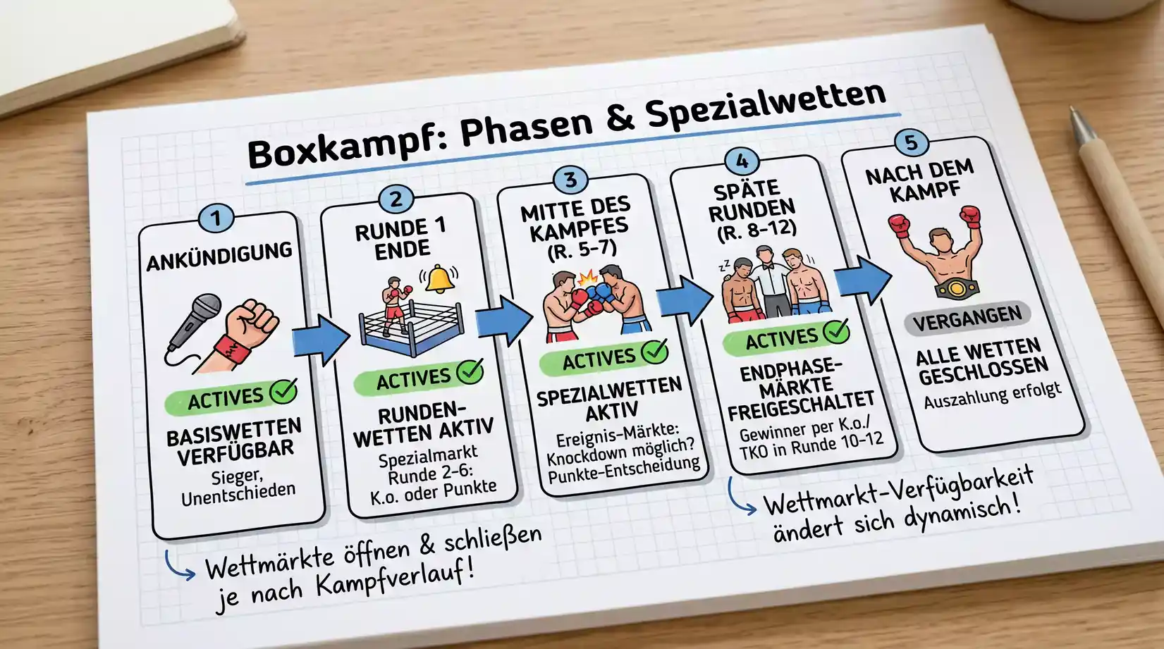 Boxen Spezialwetten als Live-Wetten: welche Märkte in-play verfügbar werden