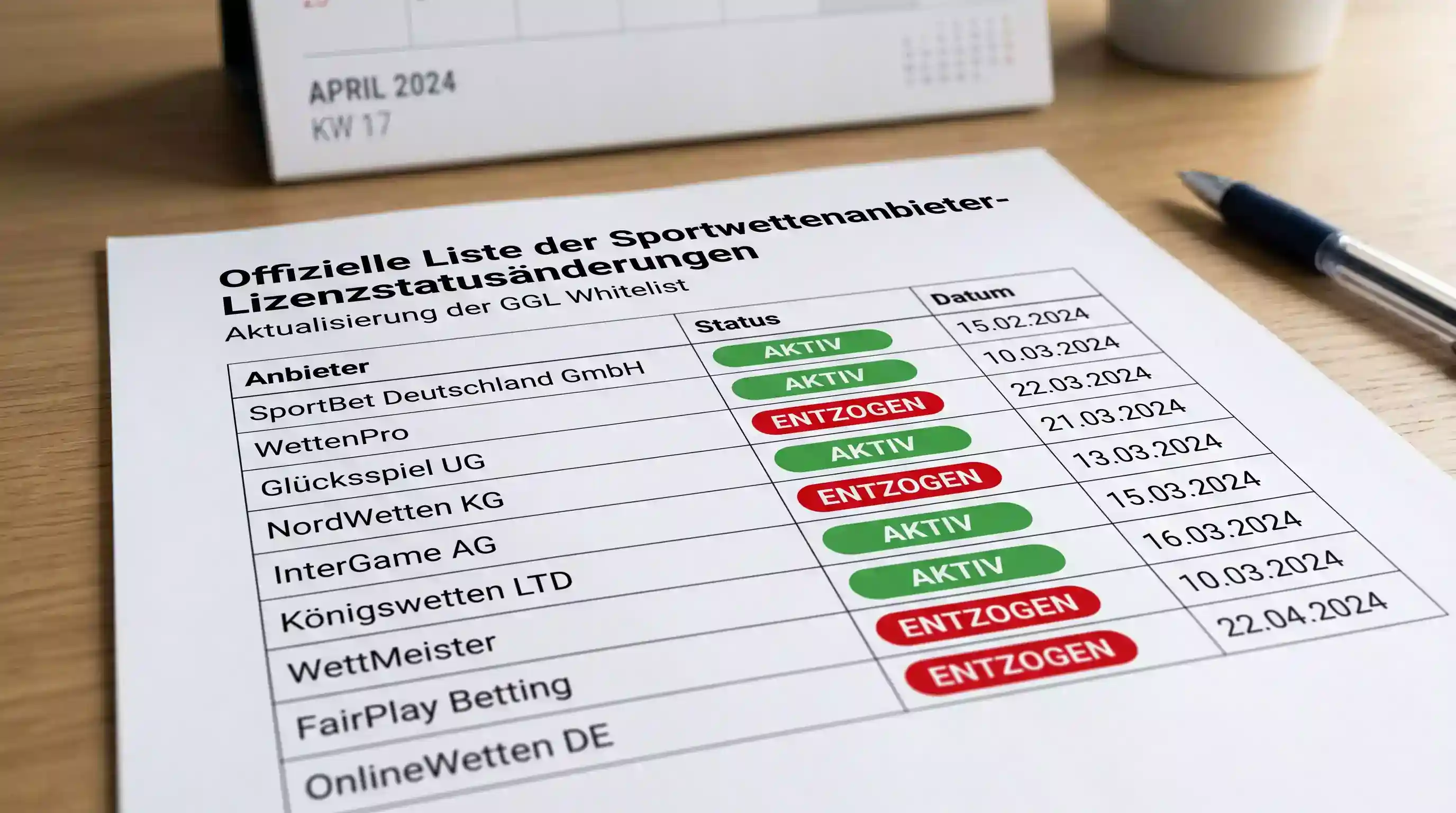 GGL Whitelist Aktualisierung und Lizenzverlust — was passiert wenn ein Boxen-Wettanbieter seine Erlaubnis verliert