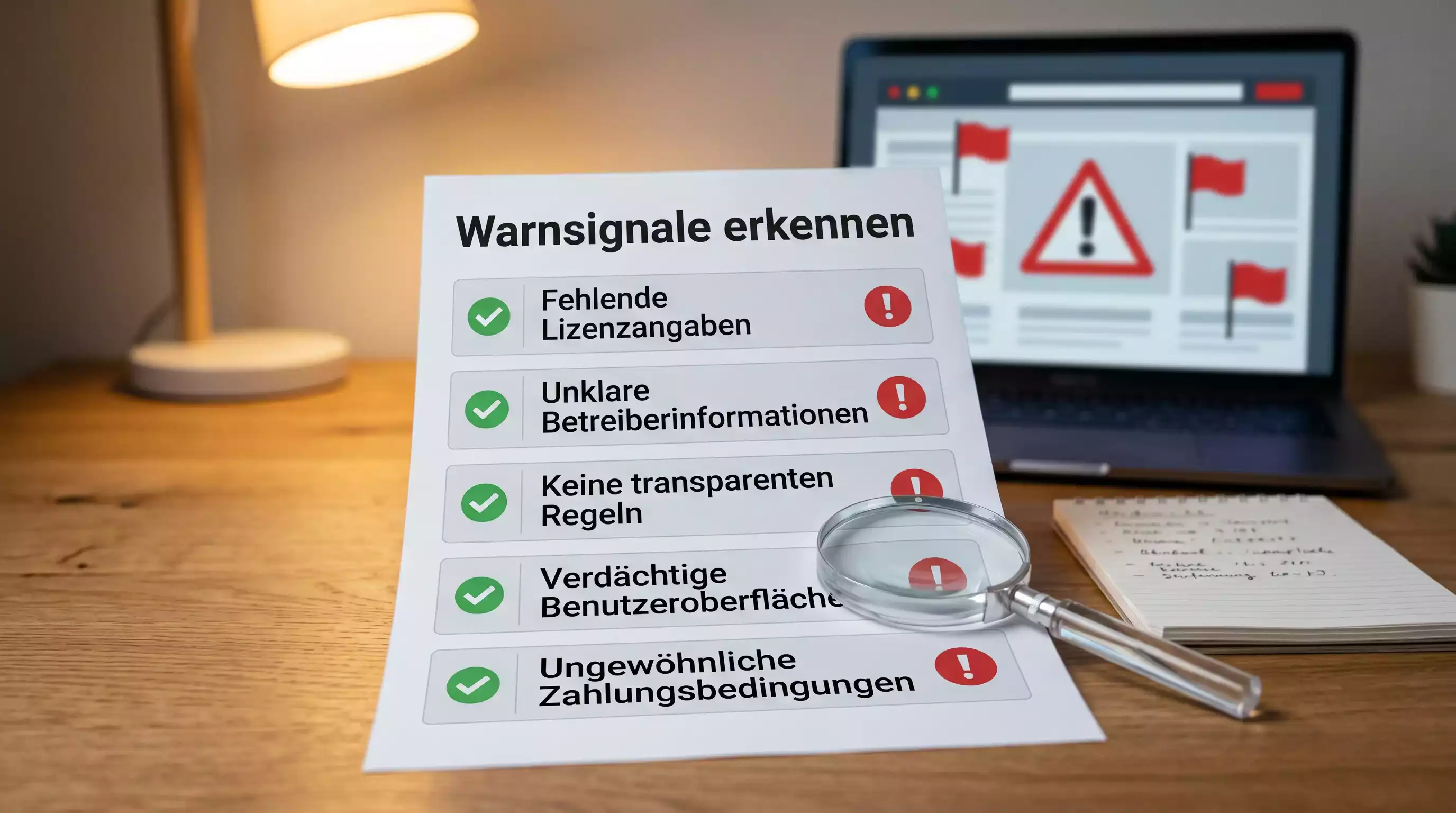 Warnsignale illegaler Boxen-Wettanbieter — keine GGL-Lizenz, fehlende OASIS-Anbindung und aggressive Werbung