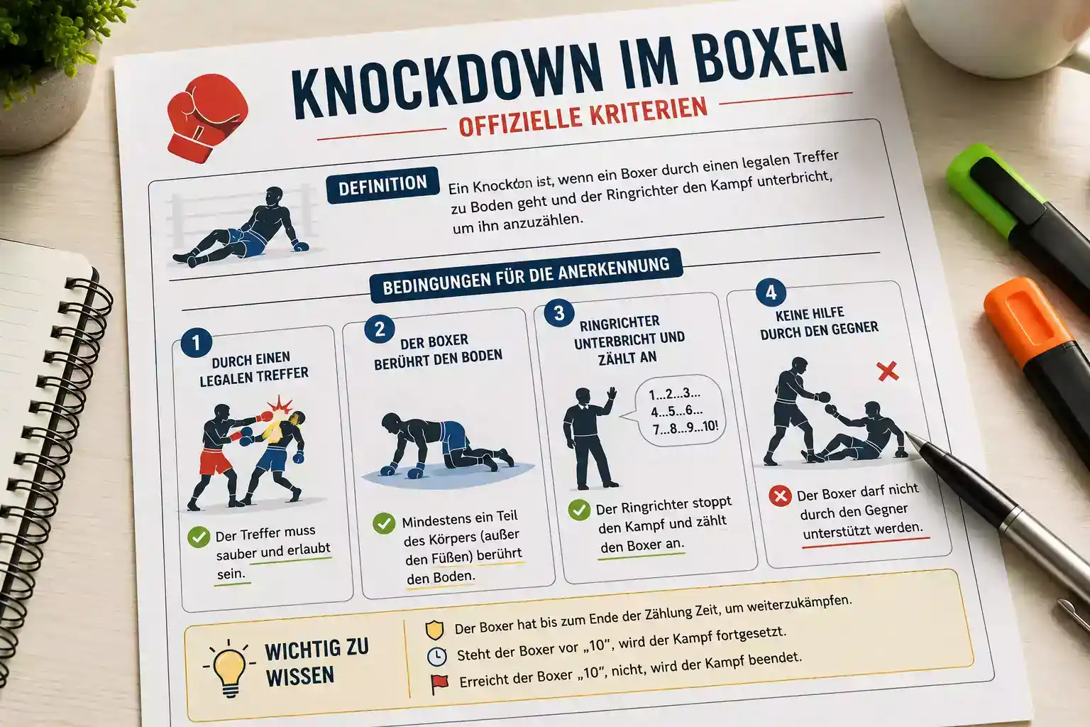 Definition Knockdown-Wette Boxen — was als offizieller Niederschlag zählt und Marktausprägungen erklärt