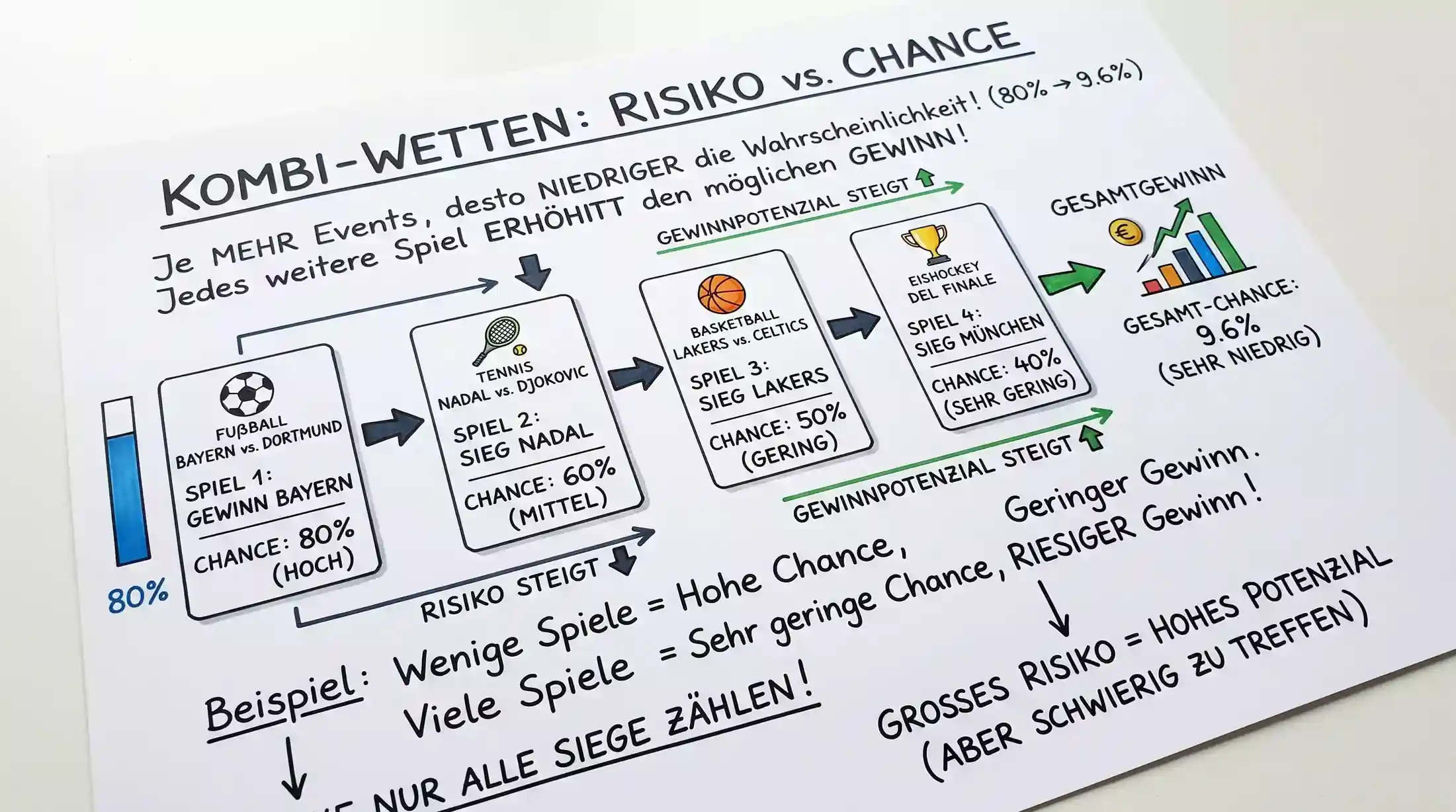 Risiko-Rendite-Verhältnis bei Boxen-Kombiwetten — Wahrscheinlichkeitsberechnung für Drei-Kampf-Kombi
